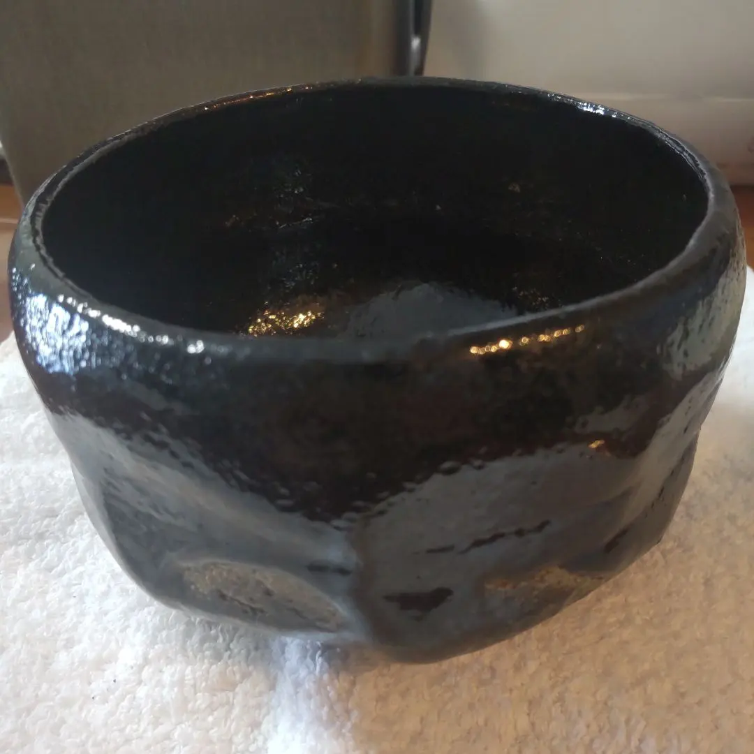 Thumbnail of Raku ware tea bowl (black)