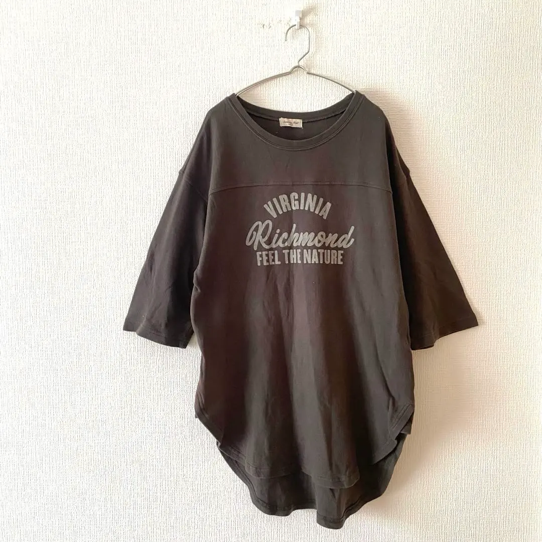 Thumbnail of ☆ [Samansa Mos2] Tunic Sweatshirt, 100% Cotton, 3/4 Sleeve, Printed T, F