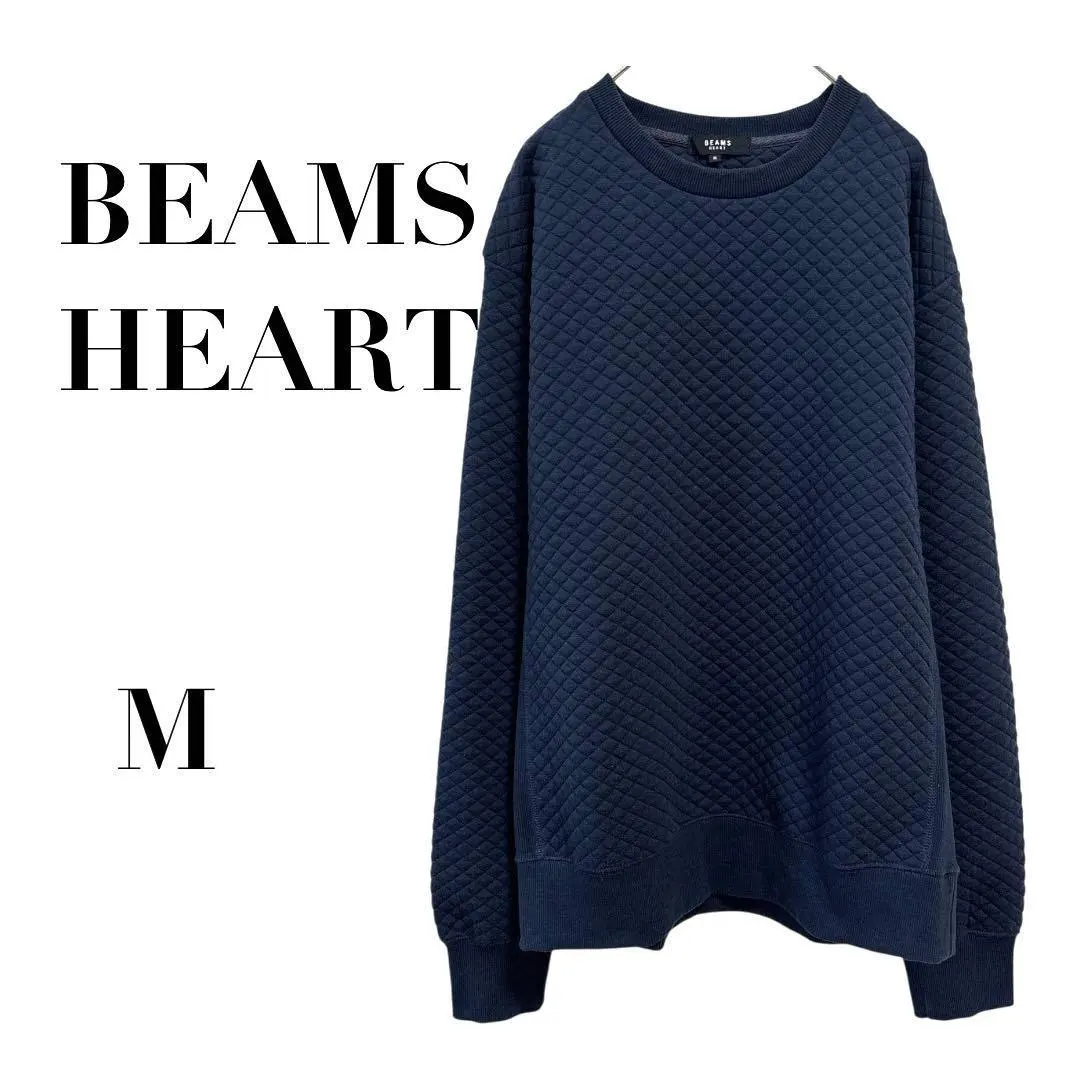 Thumbnail of BEAMS HEART Quilted Sweatshirt, Navy, M, Lightweight, Warm, Casual