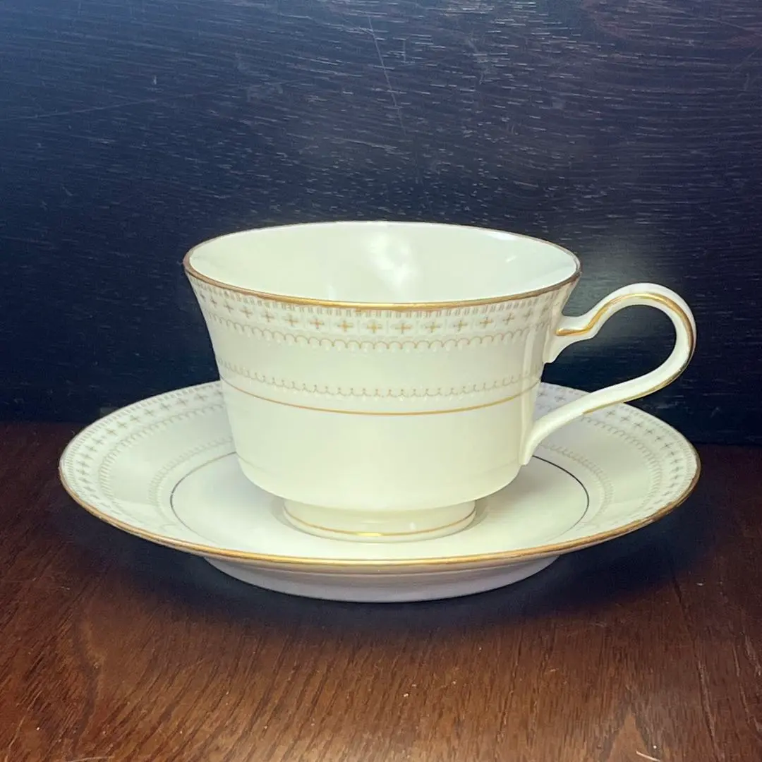Noritake - 【美品】ノリタケ アイボリーチャイナ レース柄