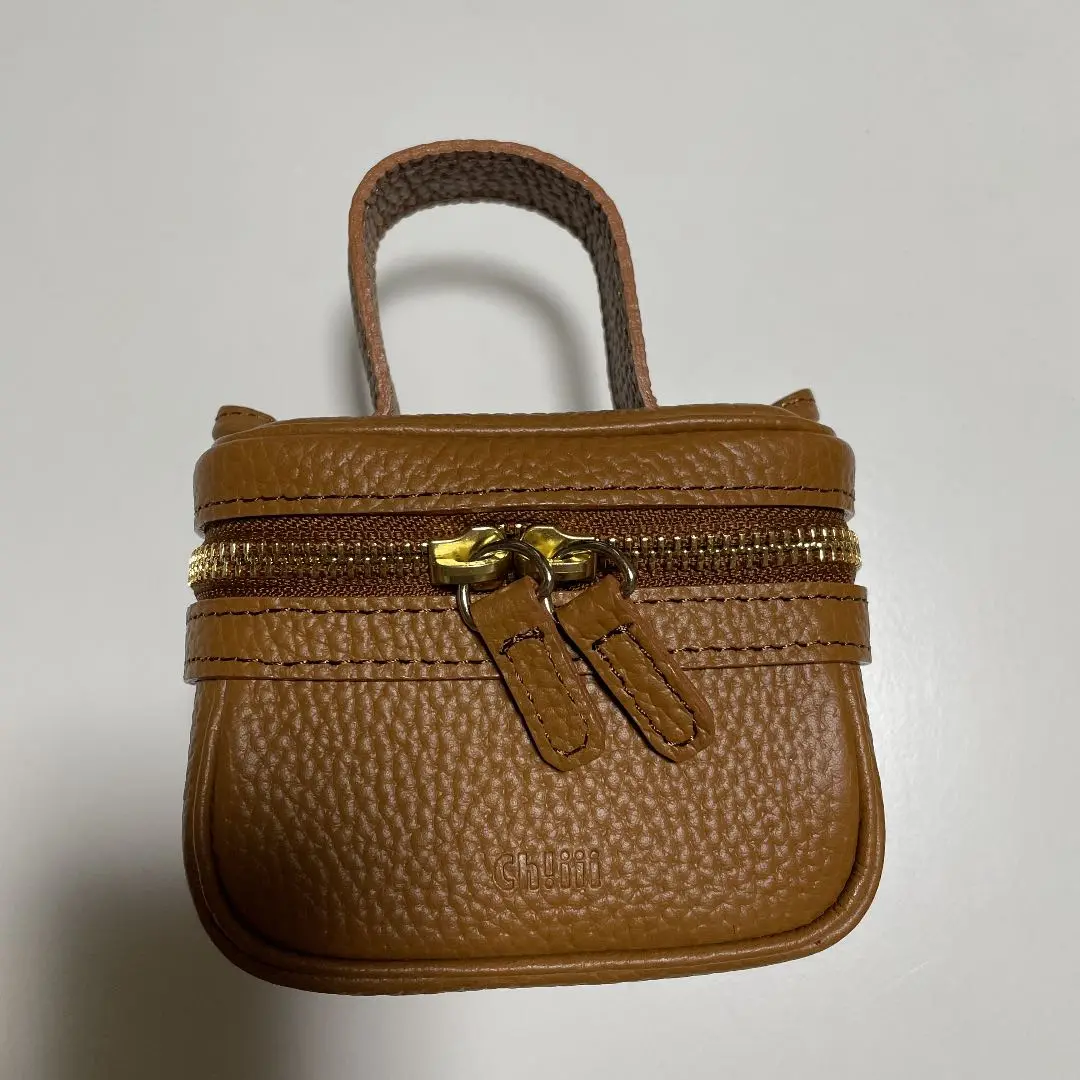chiiiibag バニティ キャンバス素材 キャメル