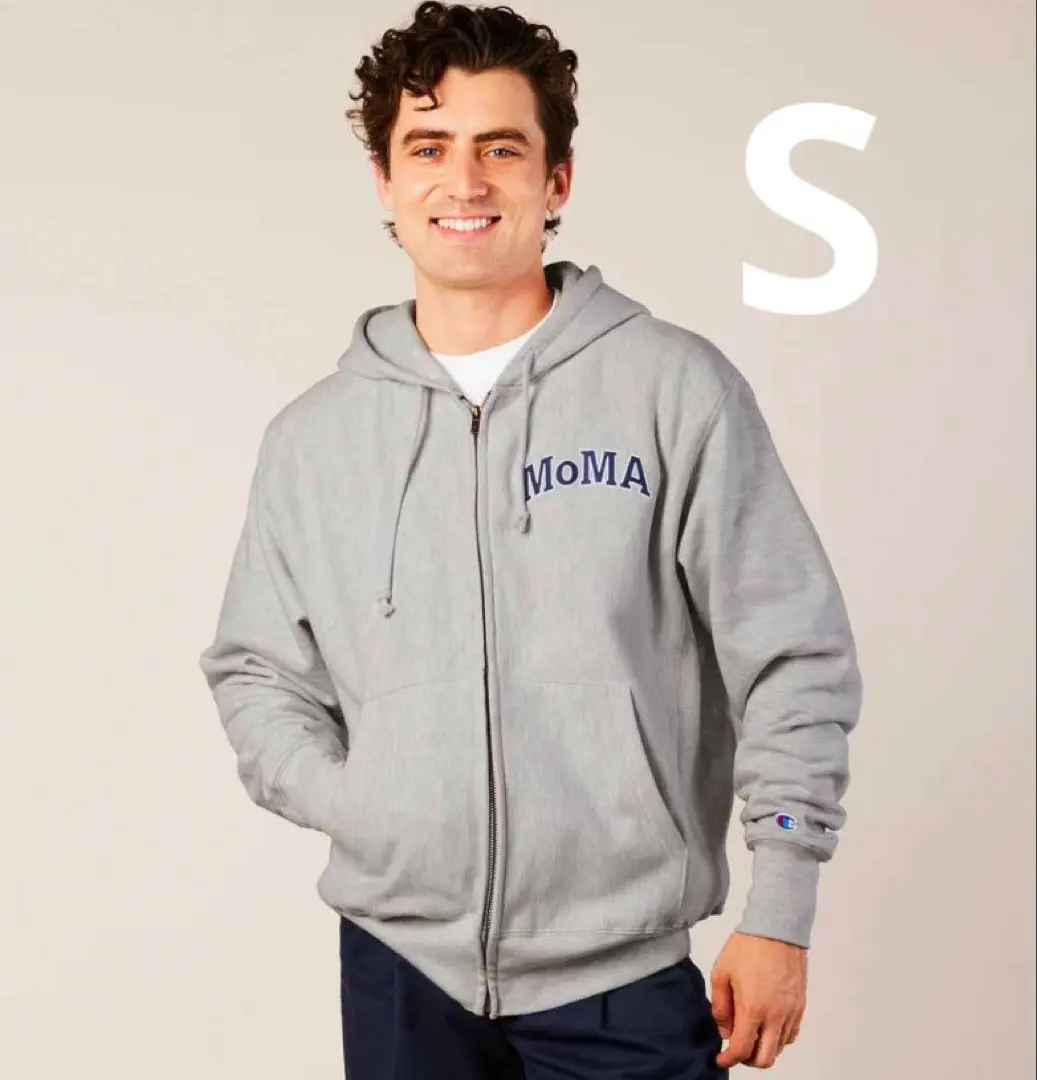 【ポッキー】 MOMA スウェット グレー サイズS Champion クルーネックスウェットシャツ MoMA Edition グレー S