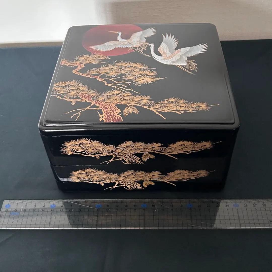 Thumbnail of Two-tiered plastic jubako (tiered food container)