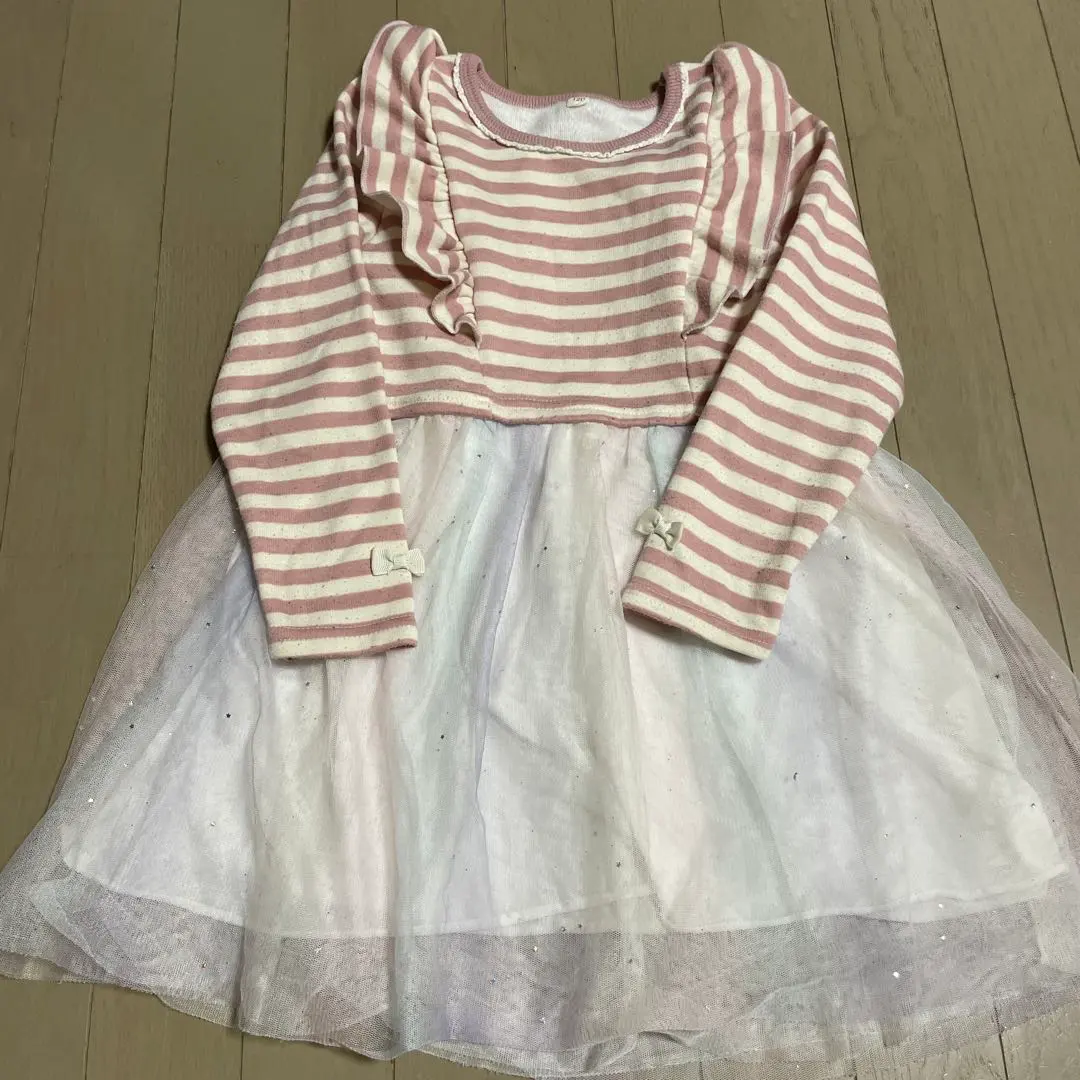 Thumbnail of Fleece-lined tulle dress with star glitter, 120cm