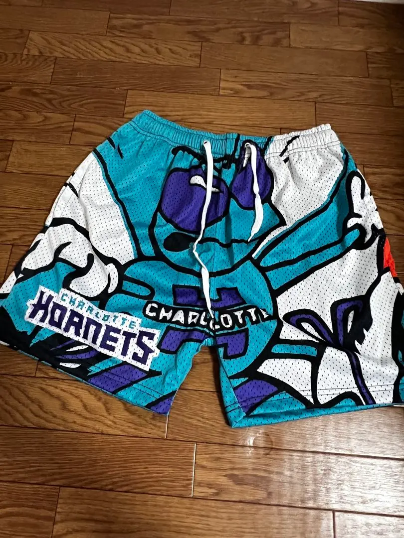 Hardwood Classic NBA ホーネッツ スウィングマン パンツ purple-charlotte-hornets-