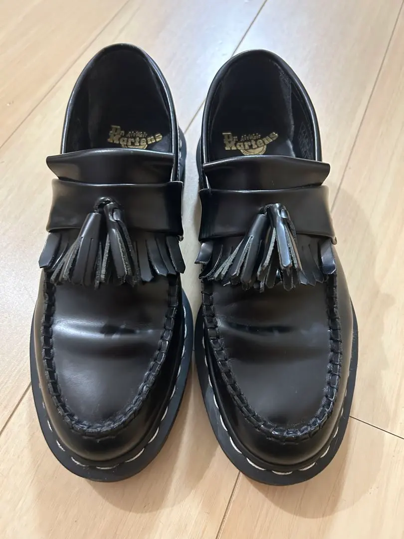 Thumbnail of Dr. Martens Black Loafers with Fringe - United Arrows Exclusive