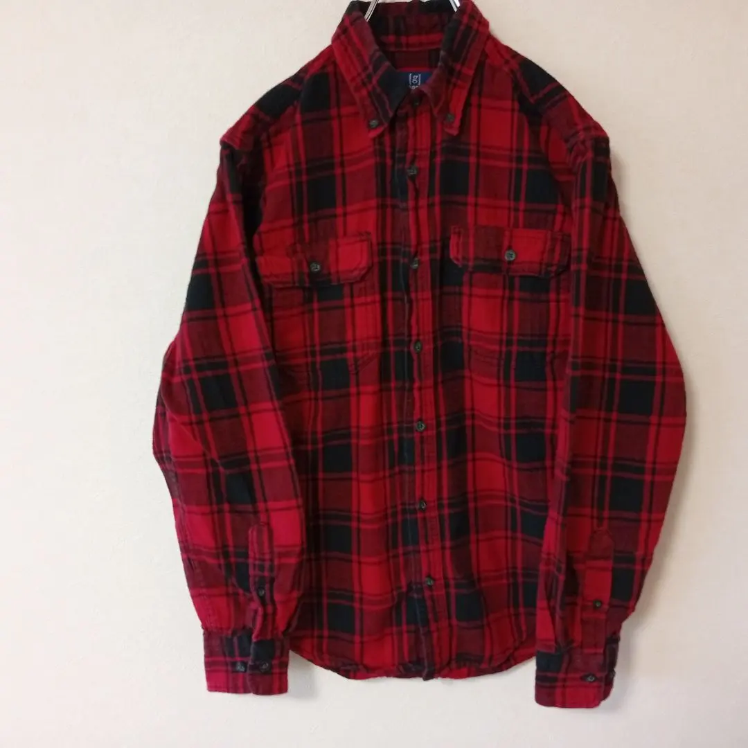 Thumbnail of USA Vintage GEORGE Flannel Shirt S Red Black Check