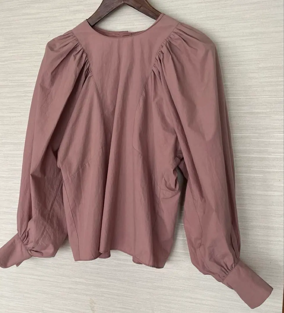 Thumbnail of DES PRÉS Gathered Sleeve Cotton Blouse | Dusty Pink 36