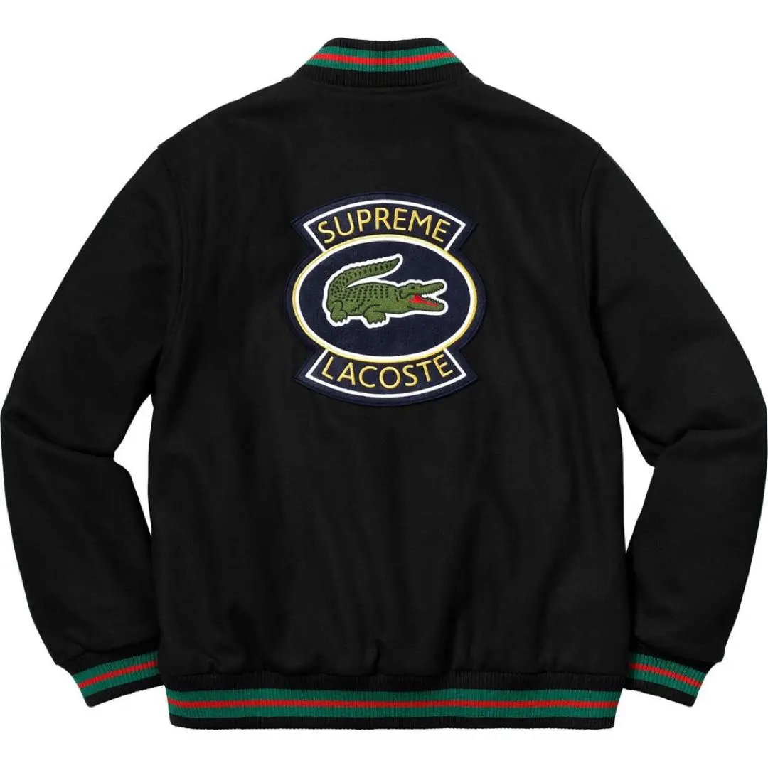 [早い者勝ち]Supreme Lacoste L.I.V.E. スタジャン XL Supreme LACOSTE Wool Varsity Jacket シュプリーム ラコステ