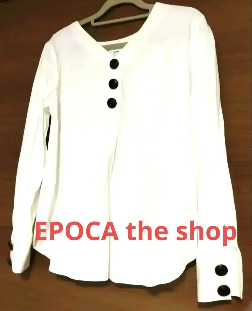 新品タグ付き　EPOCA THE SHOP エポカザショップ　ブラウス　白　36 新品タグ付き EPOCA THE SHOP エポカザショップ ブラウス 白 36