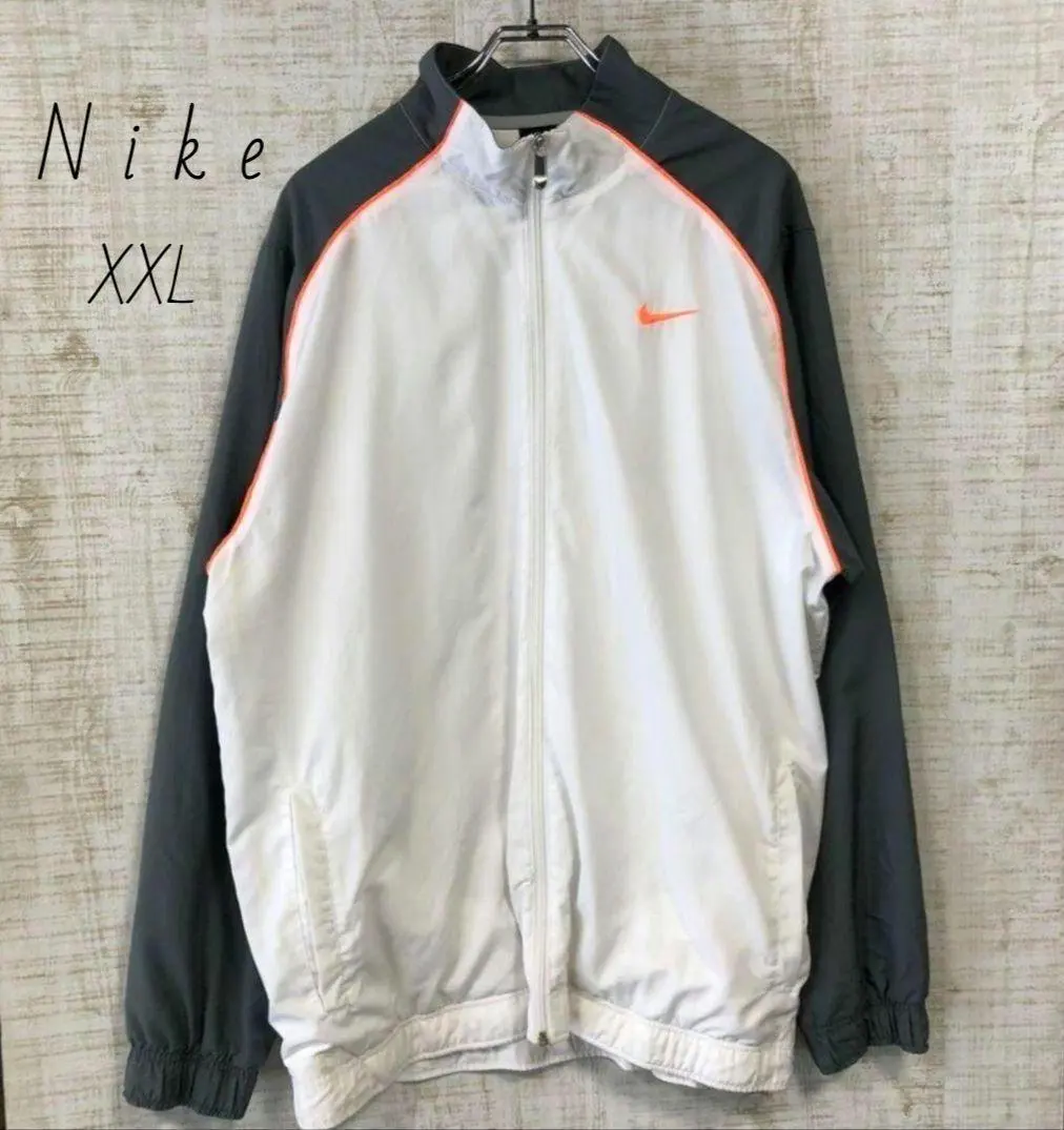 耐吉 NIKE Nike 尼龍外套 勾勾刺繡標誌 XL 白色 的縮圖