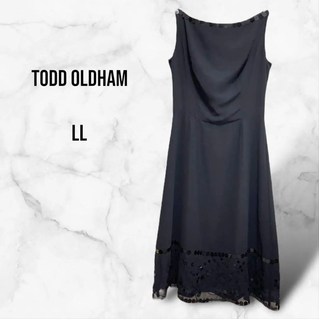 Thumbnail of TODD OLDHAM Sleeveless Dress Black Sequins (4/LL) Butterflies