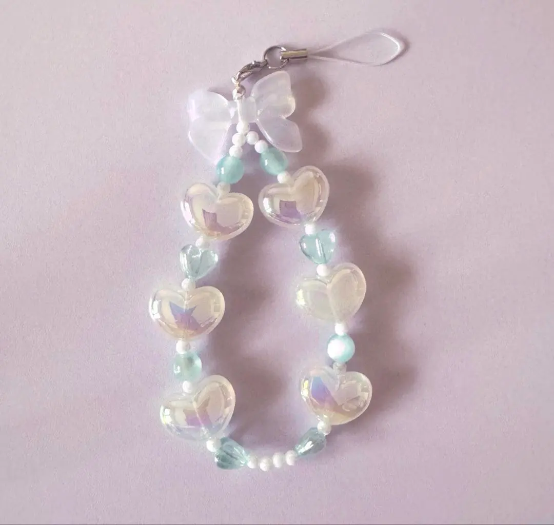 Thumbnail of Heart-shaped bead cell phone strap