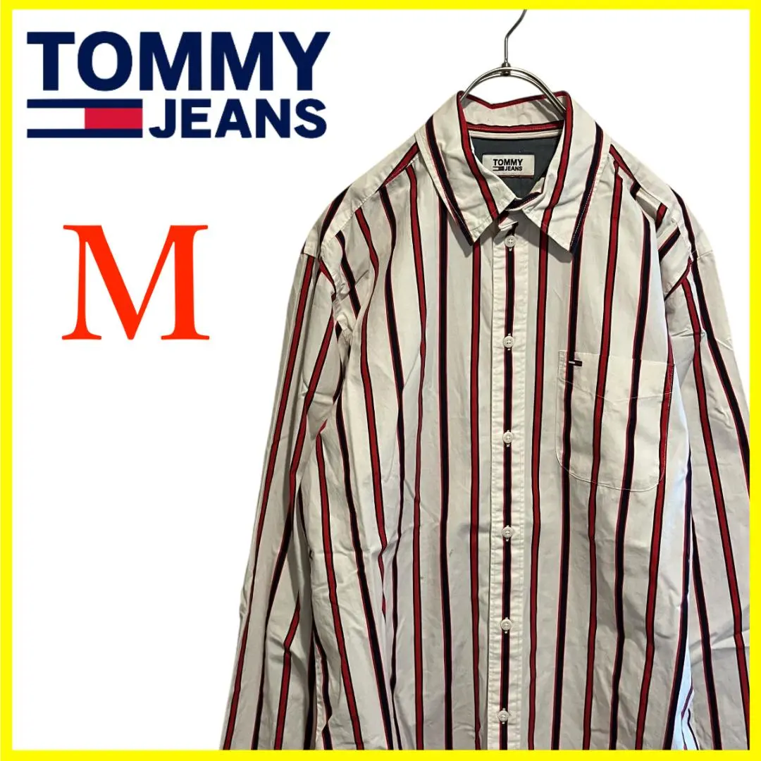 Thumbnail of T4157 ★ Excellent Condition ★ Tommy Jeans * Striped Shirt * Long Sleeve * Men's M * Striped Pattern