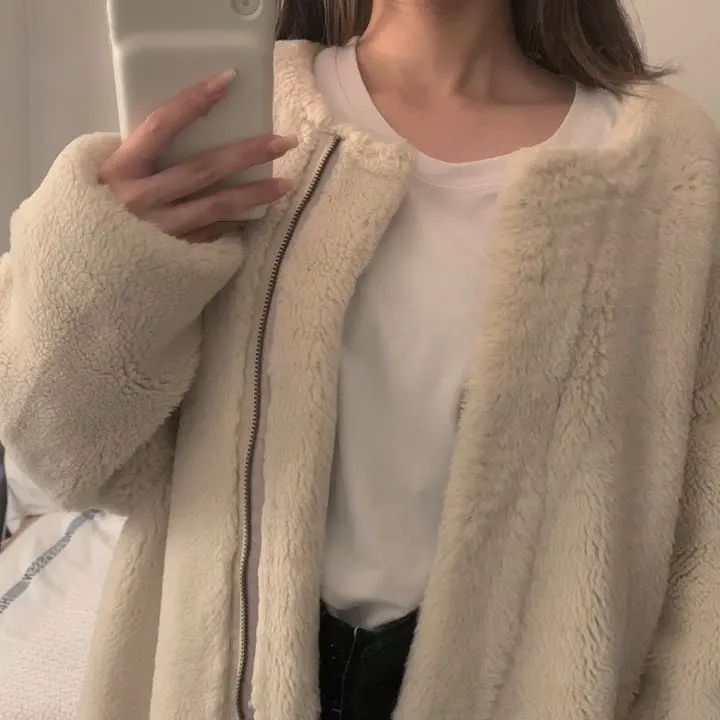 Thumbnail of ROSEBUD Faux Fur Collarless Coat