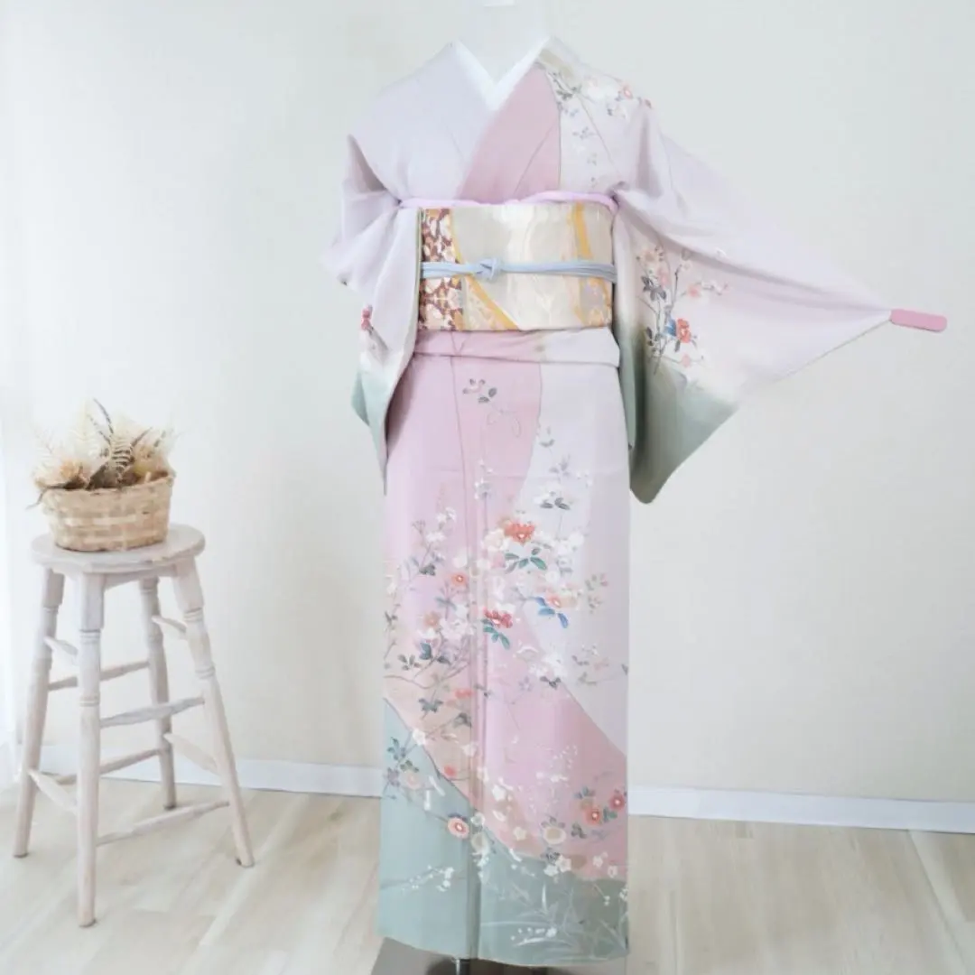 Thumbnail of Visiting Kimono Full Set a297E - Shichi-Go-San (Children's Day), Entrance Ceremony, Shrine Visit, Wedding