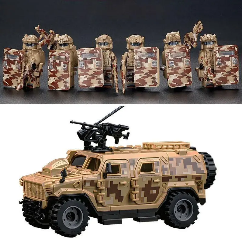 【大型 SWAT 裝甲車 + デザードウルフ 6 體】 樂高 兼容 特種部隊 人仔 的縮圖