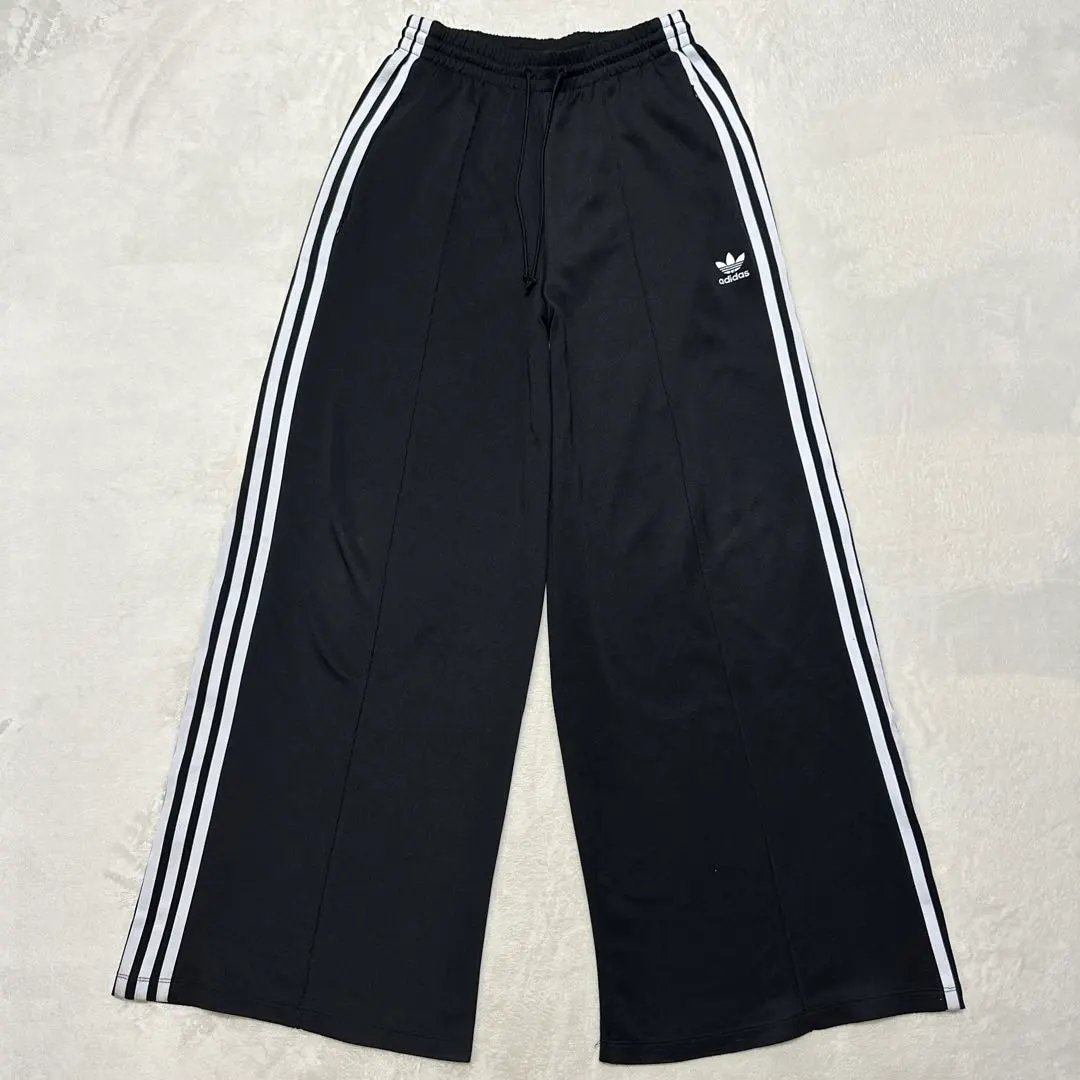 adidas PRIMEBLUE リラックス ワイドレッグパンツ Ｌ MB愛用品 adidas - adidas PRIMEBLUE リラックス ワイドレッグパンツの