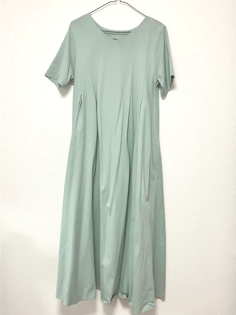 Mila Owen 打褶寬擺長版長洋裝 棉100% 的縮圖