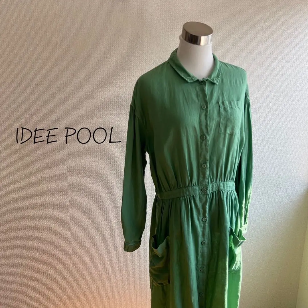 IDEE POOL いろいろの服 アトリエシャツワンピース チャコール