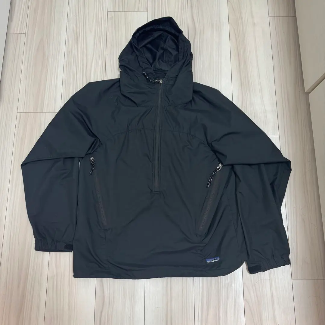 【廃盤・超希少】Patagonia エッセンシャルプルオーバー ブラック L 01年 Sサイズ Patagonia エッセンシェル プルオーバー ブラック 黒