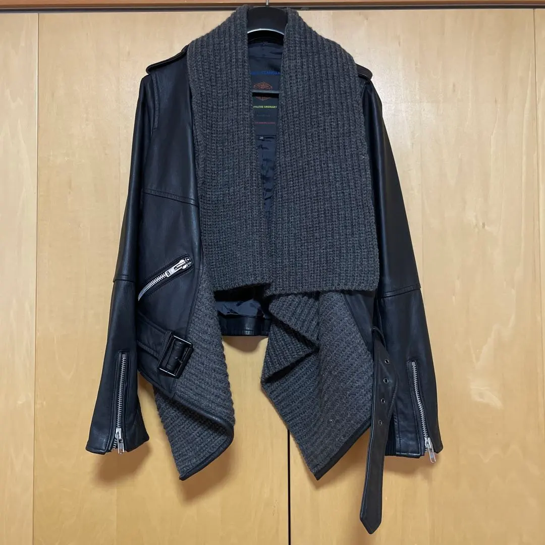Thumbnail of Double Standard: Short jacket with leather and knit