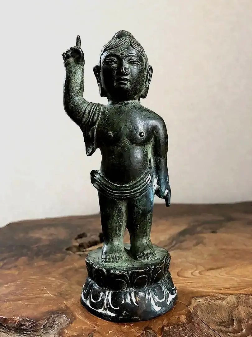 釈迦誕生像 金属工芸 ブロンズ 9740 誕生釈迦仏立像 文化遺産オンライン