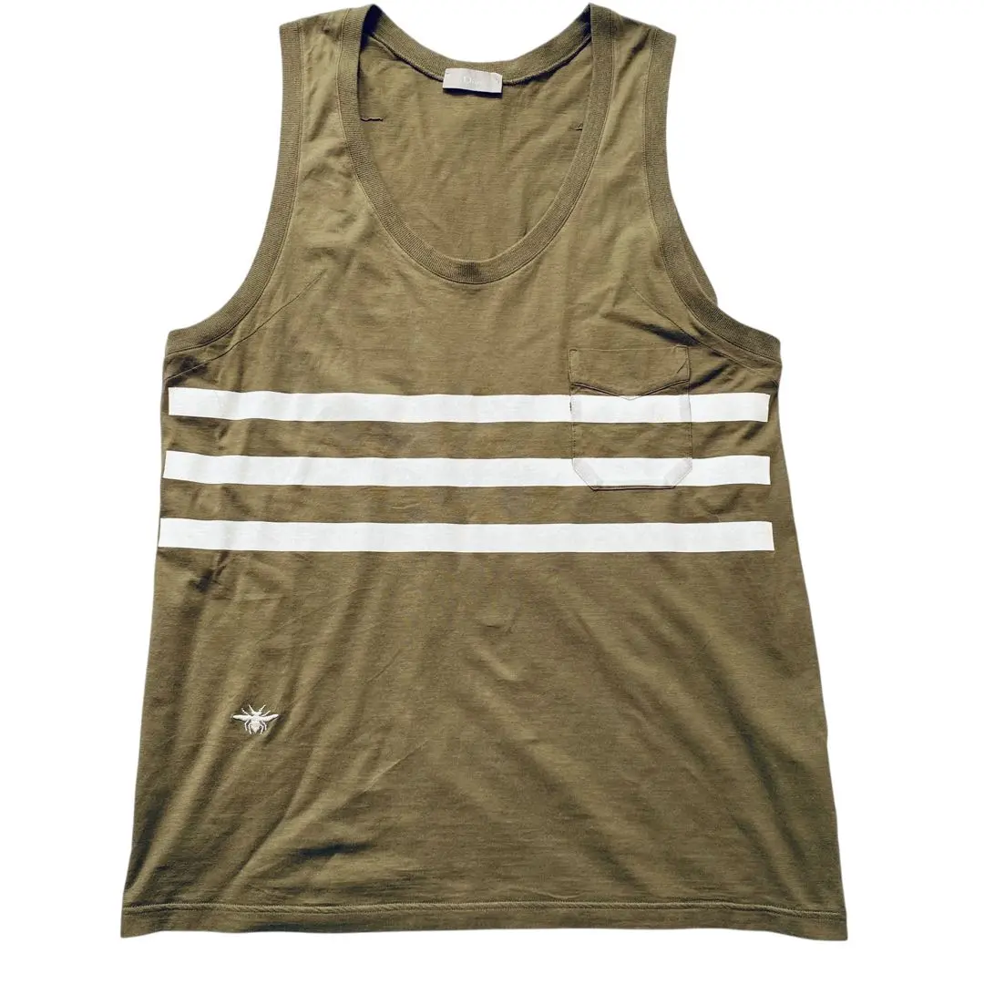 Dior homme 07ss タンクトップ Dior Homme Red Tonal Stitched Tank Top | CLD Collective