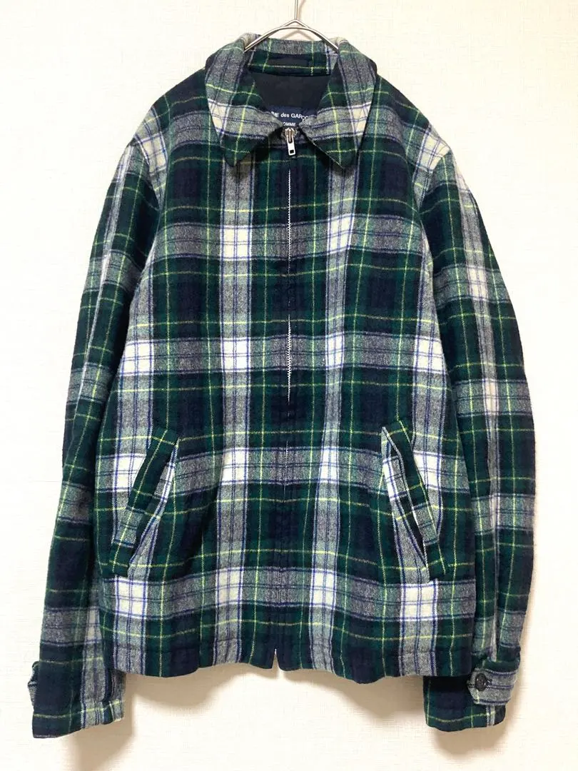 sコムデギャルソンシャツ　スイングトップ　ネイビーブルー　サイズL 高橋盾 s様専用コムデギャルソンシャツ スイングトップ ネイビーブルー