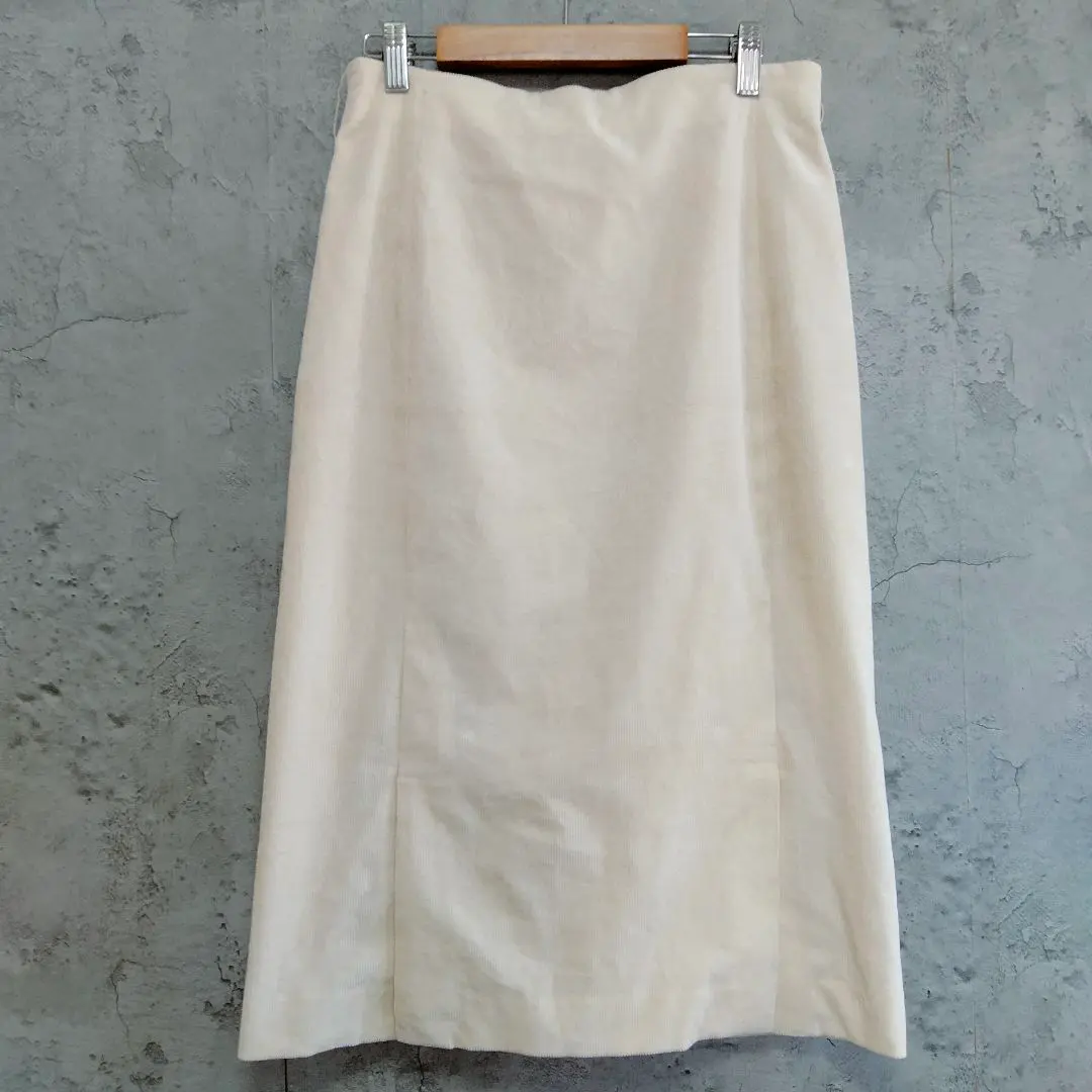 Thumbnail of Yangany Corduroy Long Tight Skirt Cream Color Free Size
