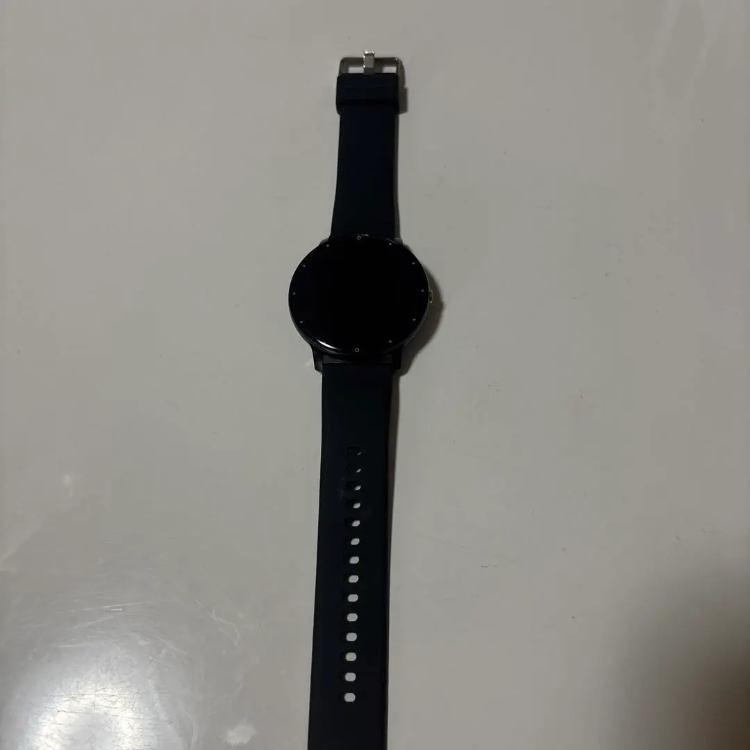Thumbnail of Round Smartwatch, Navy, Silicone Band