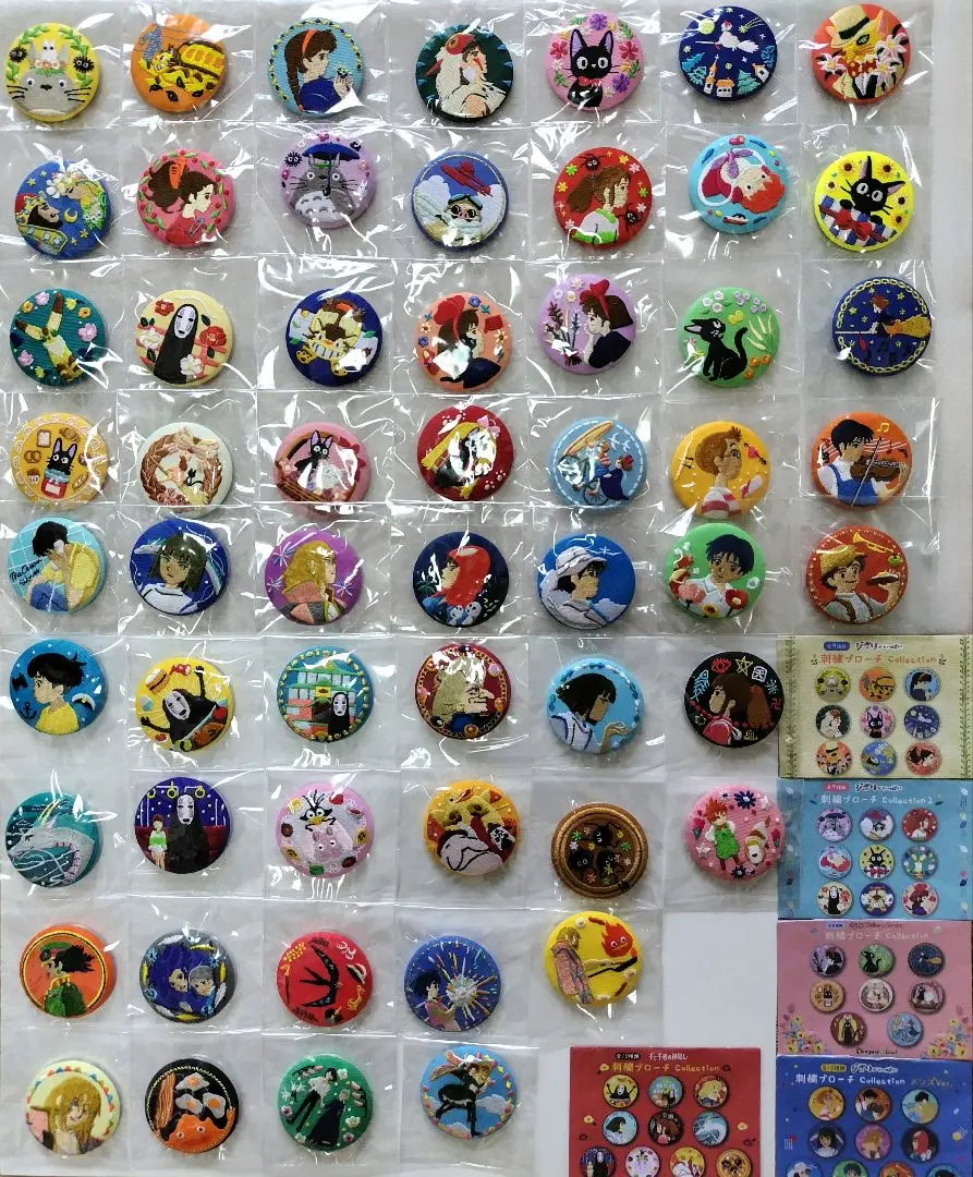 アニメージュとジブリ展　刺繍ブローチ　バロン＆ルイーゼ　耳をすませば　tamao アニメージュとジブリ展 刺繍ブローチ バロン＆ルイーゼ 耳を