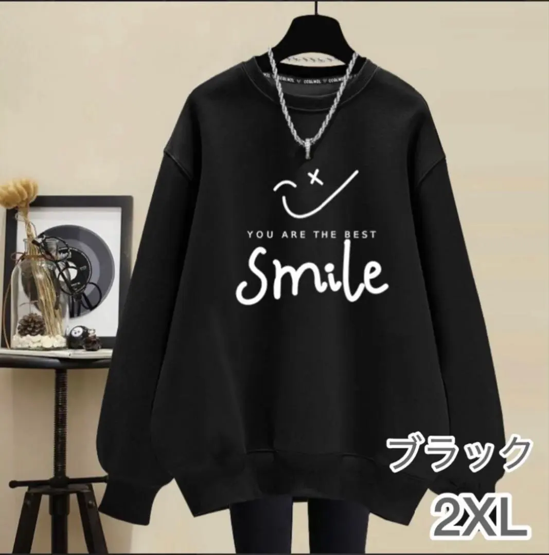 882. 女士 長袖 上衣 運動衫 寬鬆 2XL 的縮圖