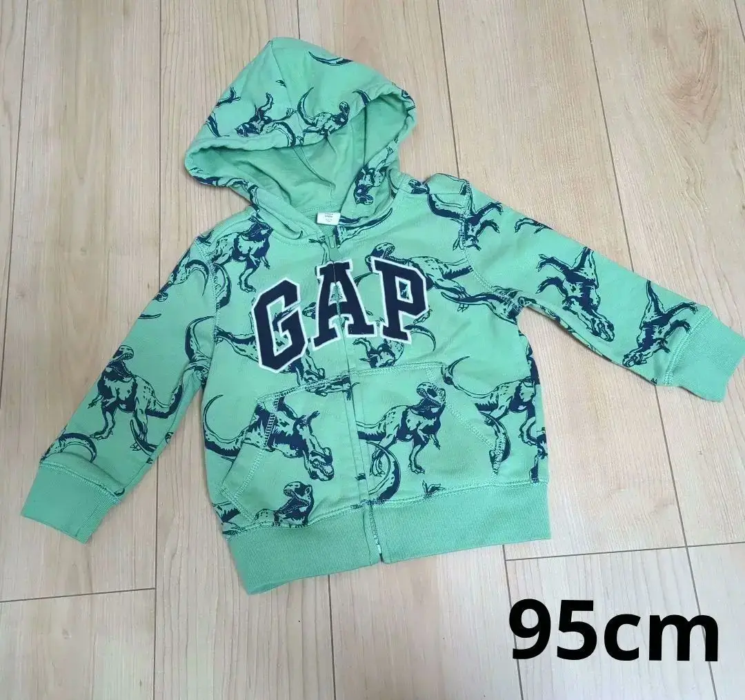 【美品】GAP 兒童 兒童 連帽衫 恐龍 總花紋 95cm 的縮圖
