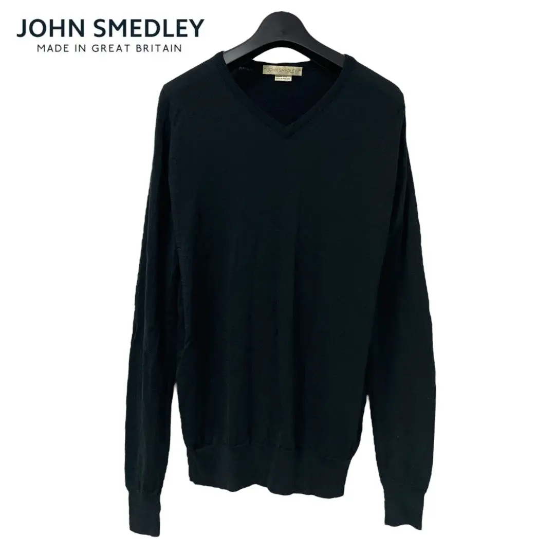 Thumbnail of JOHN SMEDLEY / Women's V-neck knit sweater S Black m994