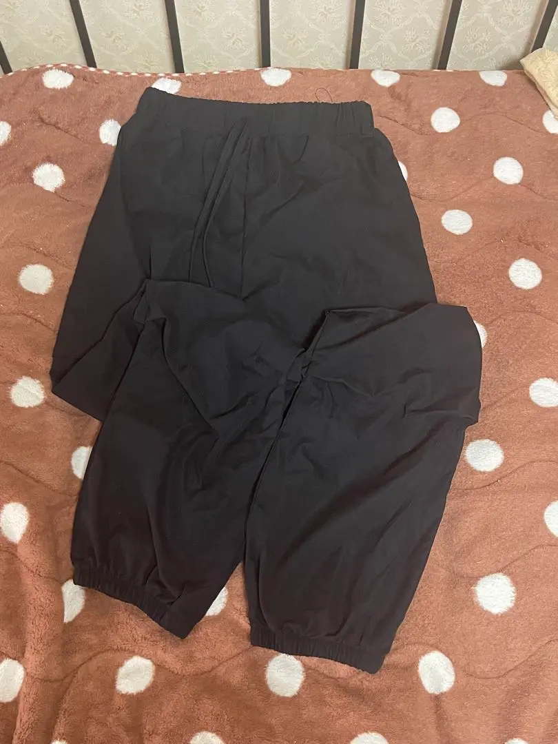 Thumbnail of Black casual pants with elastic waist