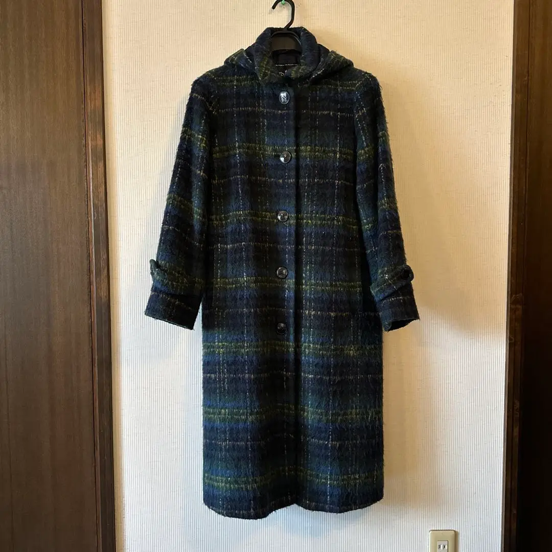 【極美品】TO b by agnis b. ウールロングコート　チェック柄 To b. by agnes b. outer collection