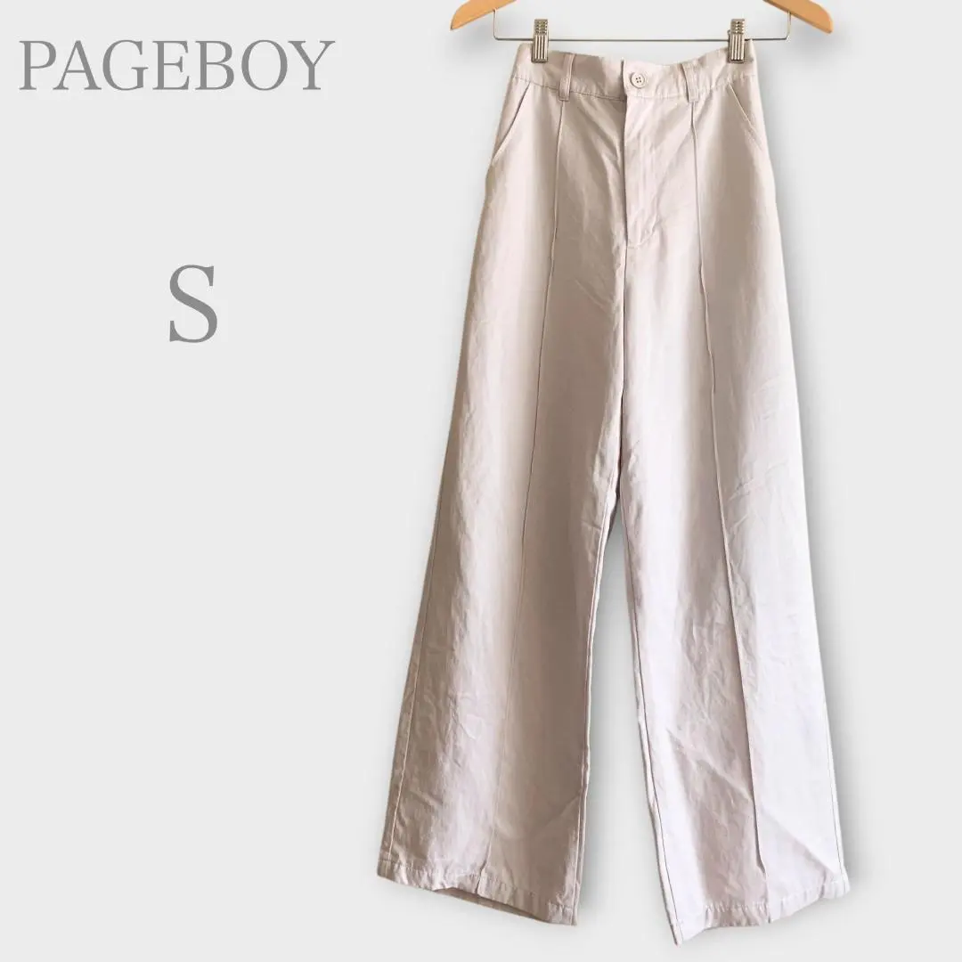 Thumbnail of Page Boy Semi-Wide Pants Slacks Gloss Light Beige S