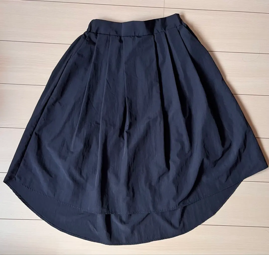 Thumbnail of Black Flare Skirt with High-Low Hem