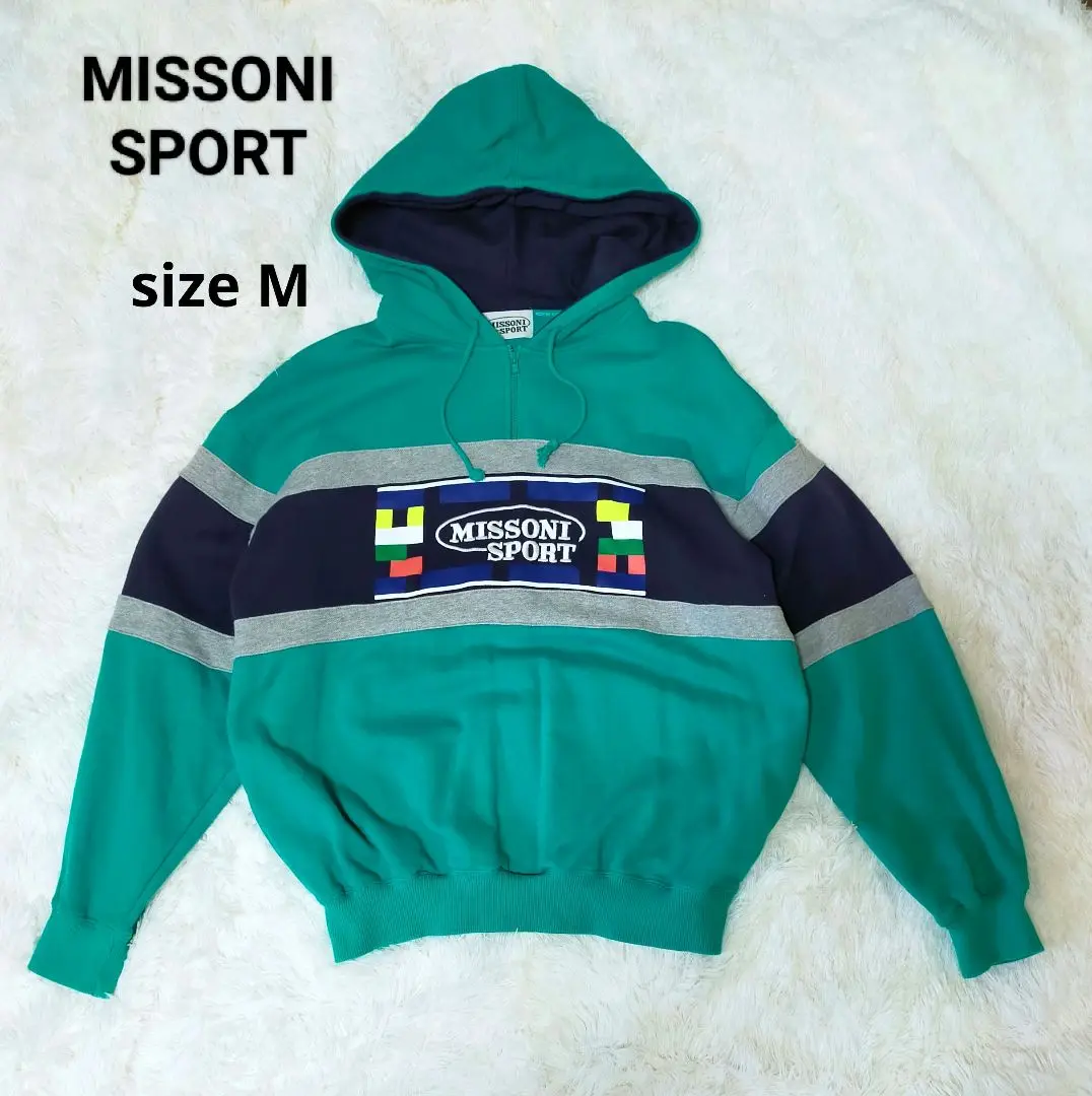 【返品?交換対象商品】 MISSONI グリーン系 ニットフード付きパーカー トップス