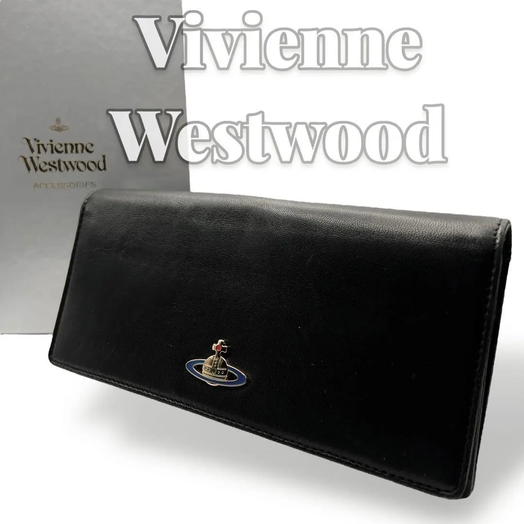Thumbnail of Vivienne Westwood Black Leather Long Wallet 7509