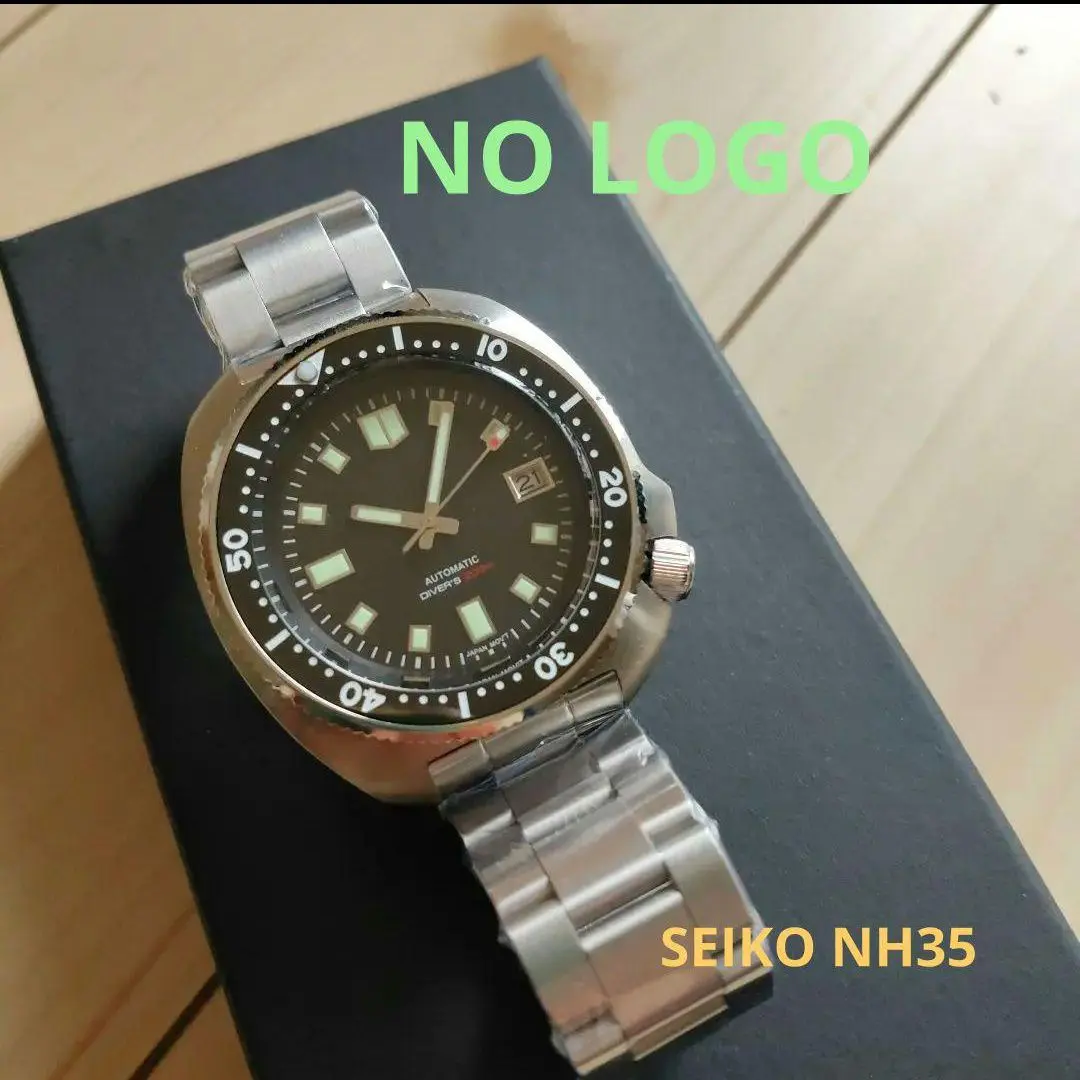 【新品同様】nh35ベースmod　ダイバーズビンテージ加工 新品 NH35 MOD ヴィンテージ オマージュ カスタム ダイバー
