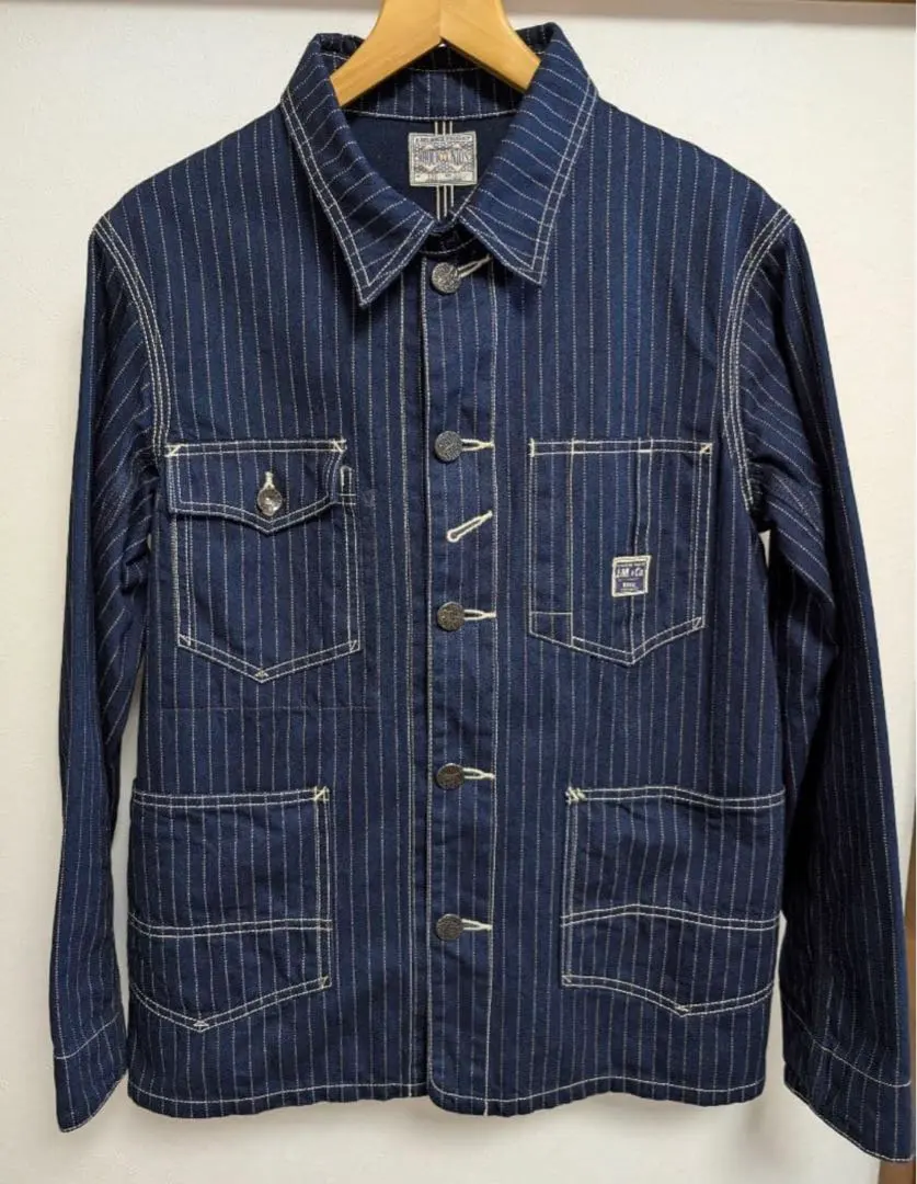 生成り カバーオール ボタン付き　旧リアルマッコイズ　ダブルダイヤモンド 生成り カバーオール ボタン付き 旧リアルマッコイズ ダブル