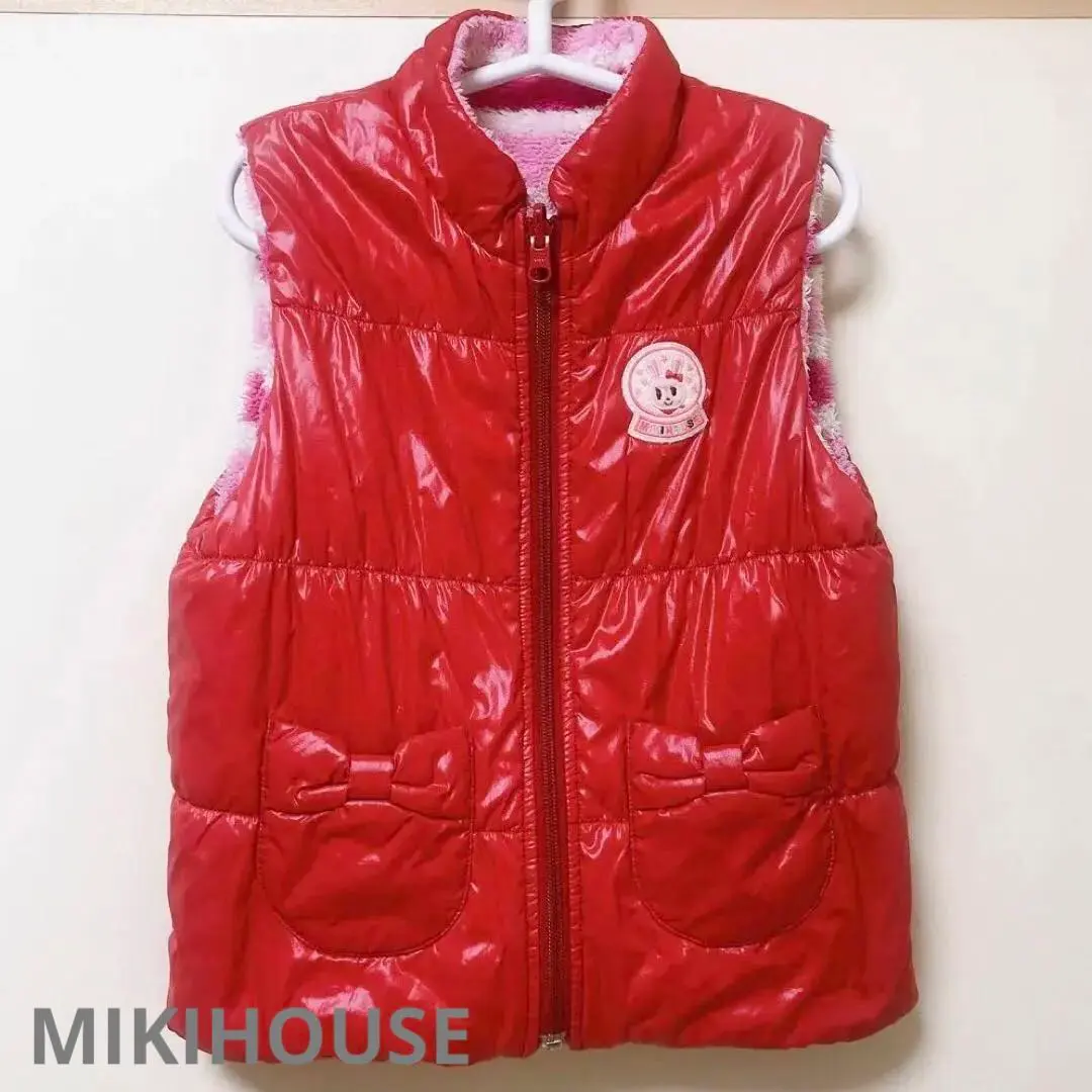 Thumbnail of MIKIHOUSE Red (Reversible) Down Vest 110cm