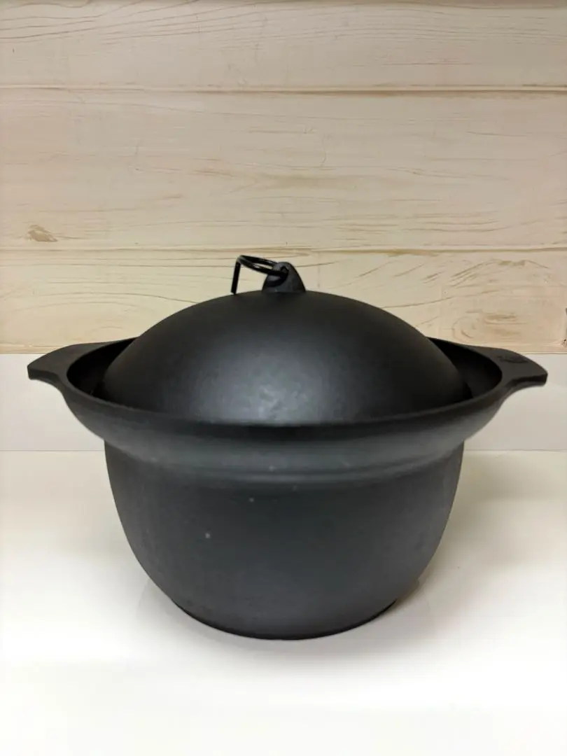 【中古】OIGEN 南部鉄器 ごはん釜　2合炊き 及源鋳造 ごはん鍋 南部ごはん釜 2合炊き 南部鉄器 及源 F-450