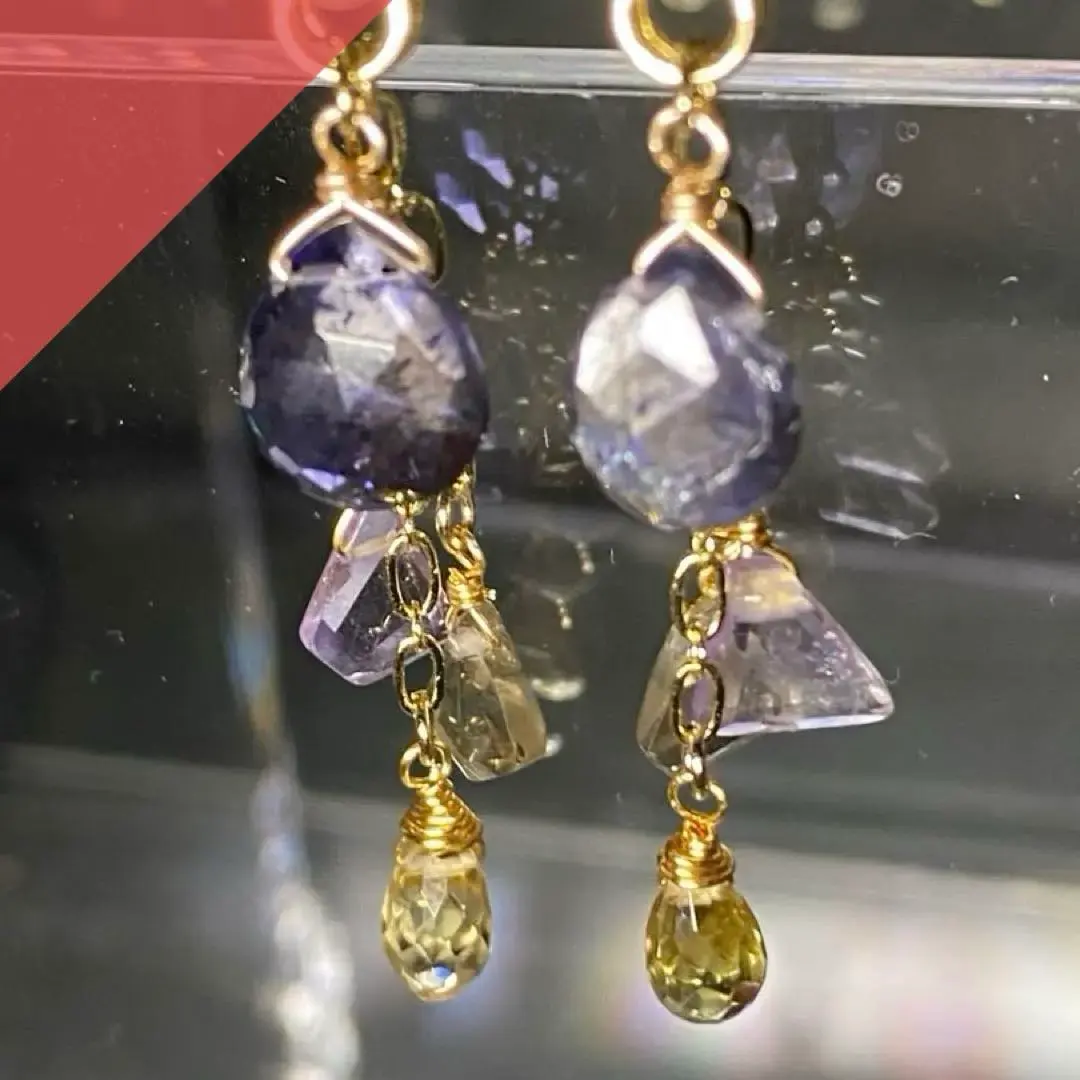 Thumbnail of 【Requested Item】(Restock) Iolite Sunstone ☆ Natural Stone Charm