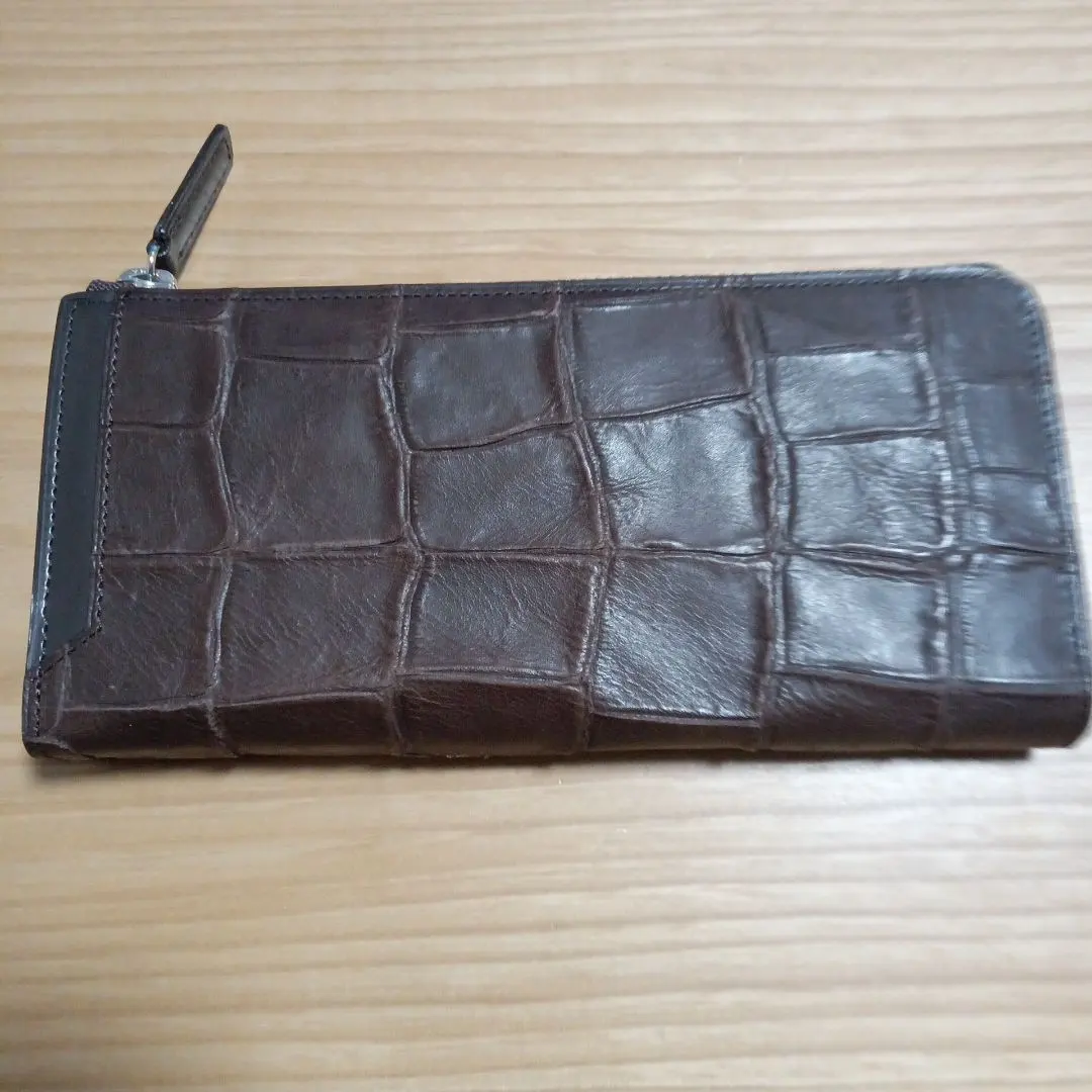 Thumbnail of 【New, Unused!】Men's Long Wallet, Dark Brown, Uses YKK Zipper!