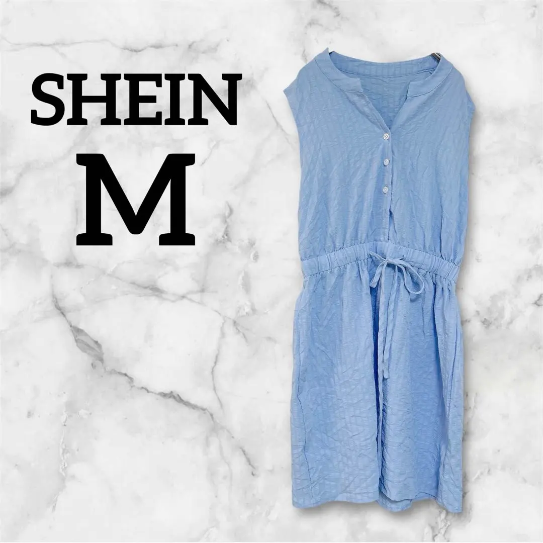 Thumbnail of SHEIN Light Blue Sleeveless Dress M Women's Summer