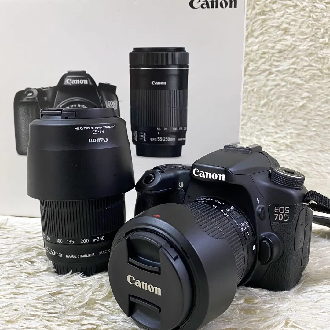 ❤️ダブル❤️簡単共有❤️Canon キャノンEOS 70Dレンズキット♥