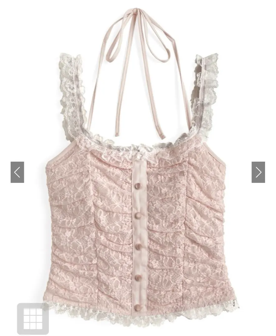 Thumbnail of Halter Lace Camisole [dk1478] Pink